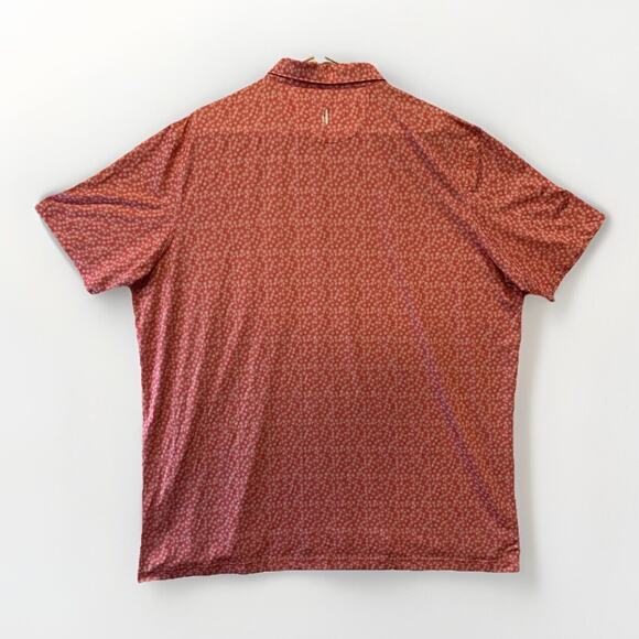 Johnnie-O 2XL Performance Stretch Golf Polo All Over Geometric Floral Print Pink - Picture 5 of 8